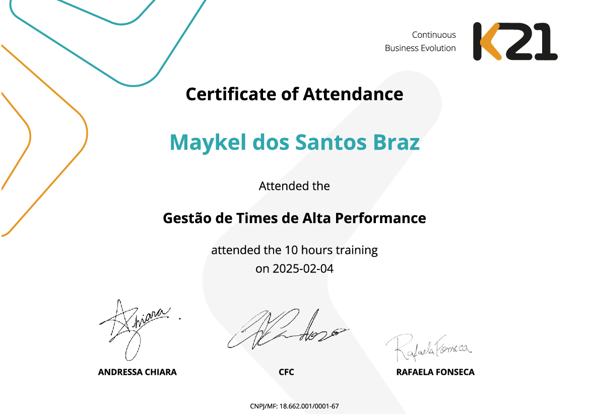 Certificado K21